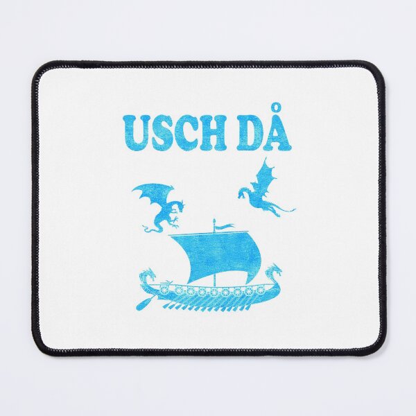 Item preview, Usch Da Like Uff Da only Swedish, Viking Ship attacked by flying dragons designed and sold by funnytshirtemp.