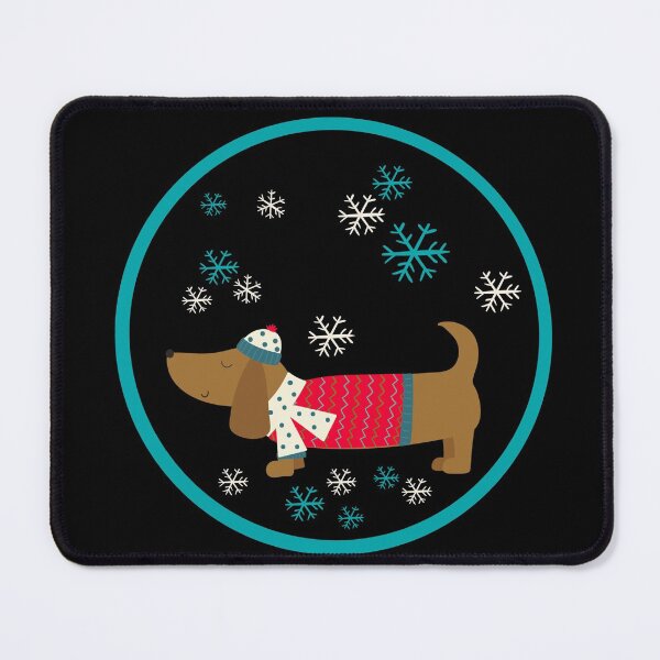 Item preview, Dog walk in snow winter dachshund designed and sold by Tanya Mihe.