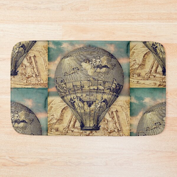 Item preview, Vintage hot air balloon over old London designed and sold by Areashor.
