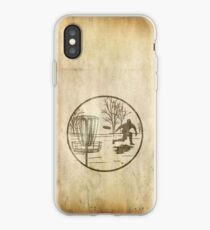 Vinilo o funda para iPhone golfista de disco