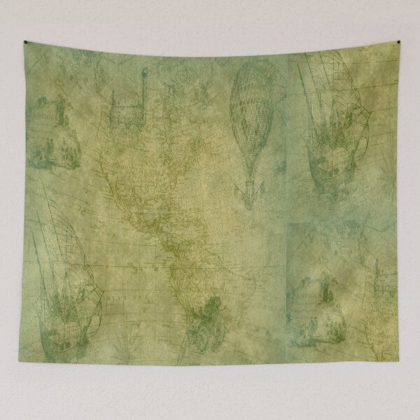 Item preview, Vintage nautical map discovering America designed and sold by Areashor.