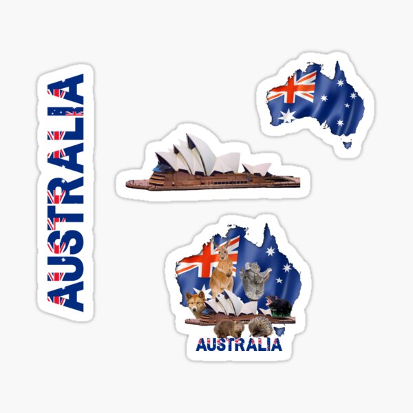 Australian native animals, Australia Day Sticker