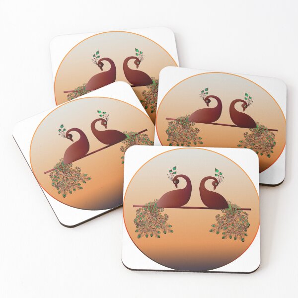 Item preview, The couple of peacock in sunset time designed and sold by Gayacreations.