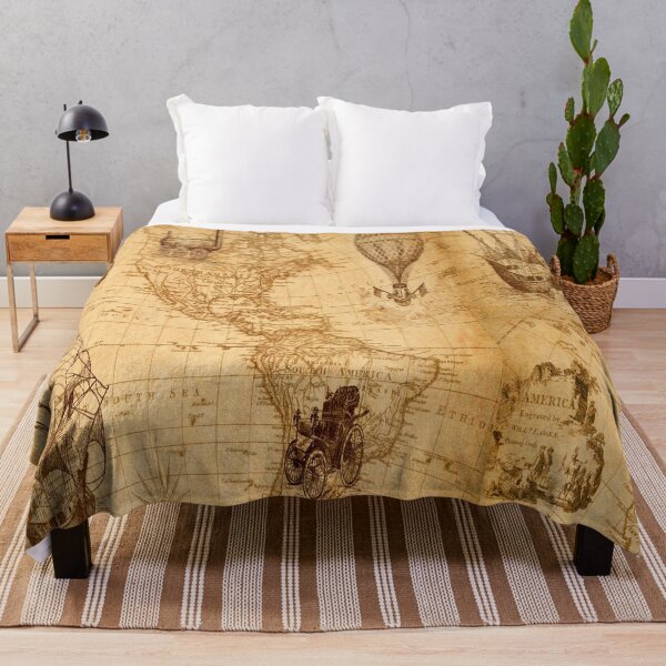 Item preview, Vintage map discovering America wall art designed and sold by Areashor.