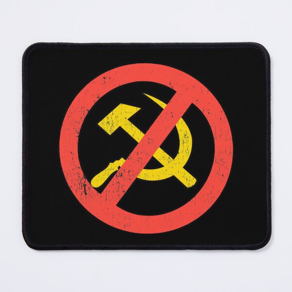 Item preview, Anti Communist symbol Slogan Hammer and Sickle Russia Black Distressed designed and sold by funnytshirtemp.