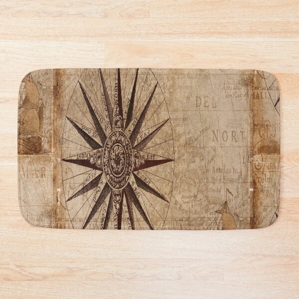 Item preview, Vintage nautical map interesting wall art designed and sold by Areashor.
