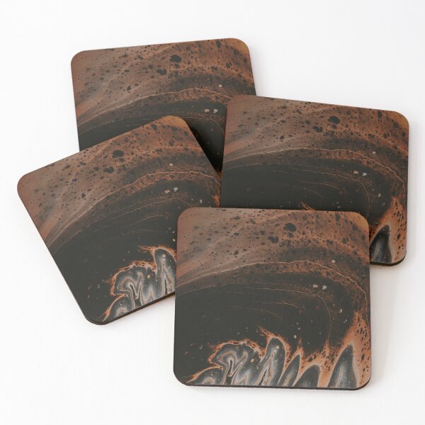 Item preview, dark amber and black marble print designed and sold by HadeeeeL.