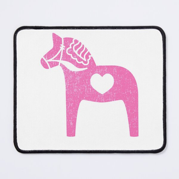 Item preview, Scandinavian Dala Horse Pink Swedish Symbol Fun Color Hearts Distressed designed and sold by funnytshirtemp.