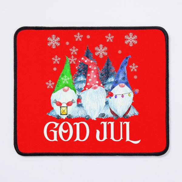 Artikelvorschau, God Jul Nordische Zwerge Tomte Nisse skandinavisches schwedisches norwegisches Weihnachten entworfen und verkauft von funnytshirtemp.
