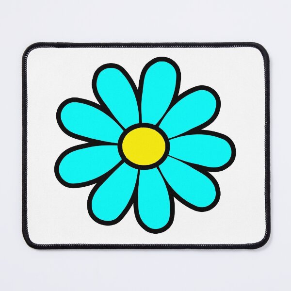 Item preview, Happy Blue Yellow Daisy Flower Power 60's 70s Retro Vintage Hippie Gardening designed and sold by funnytshirtemp.