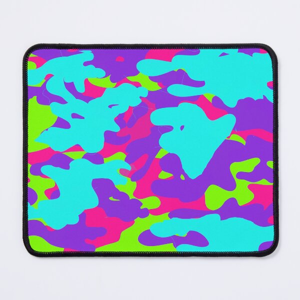 Item preview, Neon Purple Pink Blue and Lime Green Camo Camouflage designed and sold by funnytshirtemp.