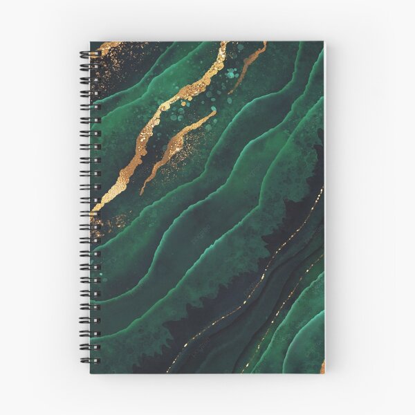 Item preview, Dark green and gold streaks marble print designed and sold by HadeeeeL.
