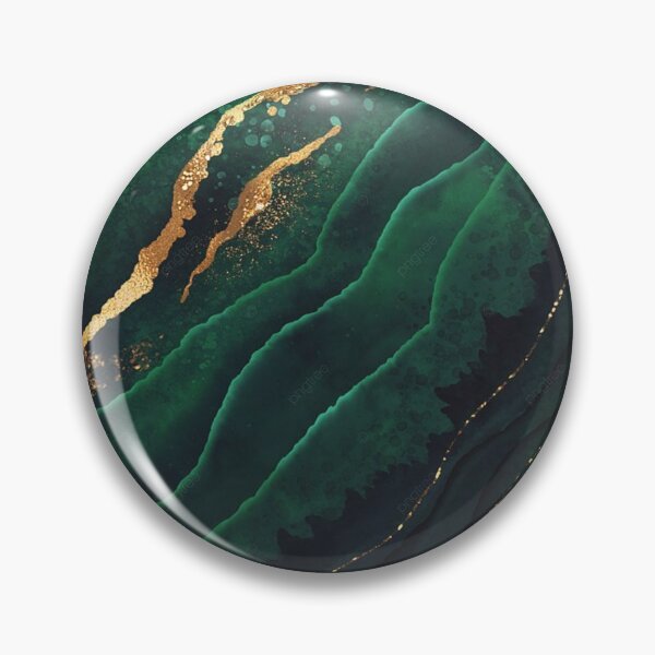 Item preview, Dark green and gold streaks marble print designed and sold by HadeeeeL.