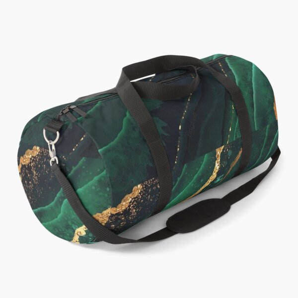 Item preview, Dark green and gold streaks marble print designed and sold by HadeeeeL.