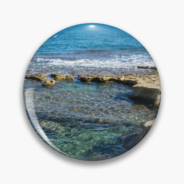 Item preview, Splendiferous Mediterranean Sea - Natural Beach Pool at Sliema Malta designed and sold by Georgia Mizuleva.