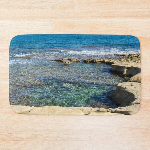Item preview, Splendiferous Mediterranean Sea - Natural Beach Pool at Sliema Malta designed and sold by Georgia Mizuleva.