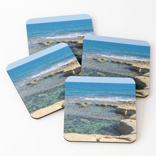 Item preview, Splendiferous Mediterranean Sea - Natural Beach Pool at Sliema Malta designed and sold by Georgia Mizuleva.