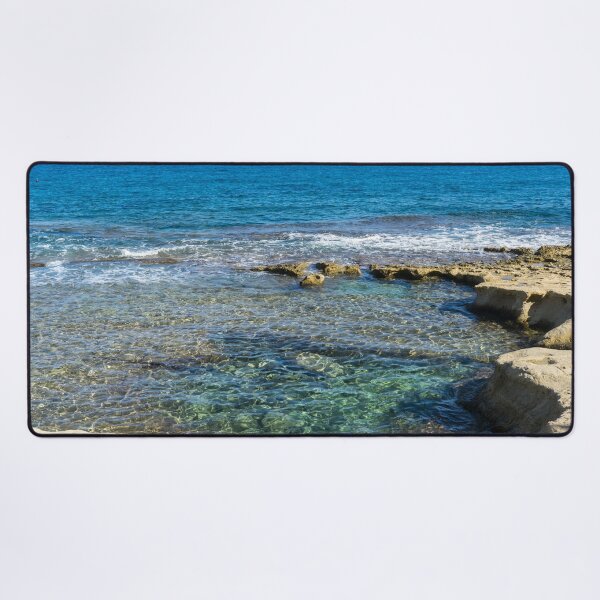Item preview, Splendiferous Mediterranean Sea - Natural Beach Pool at Sliema Malta designed and sold by Georgia Mizuleva.