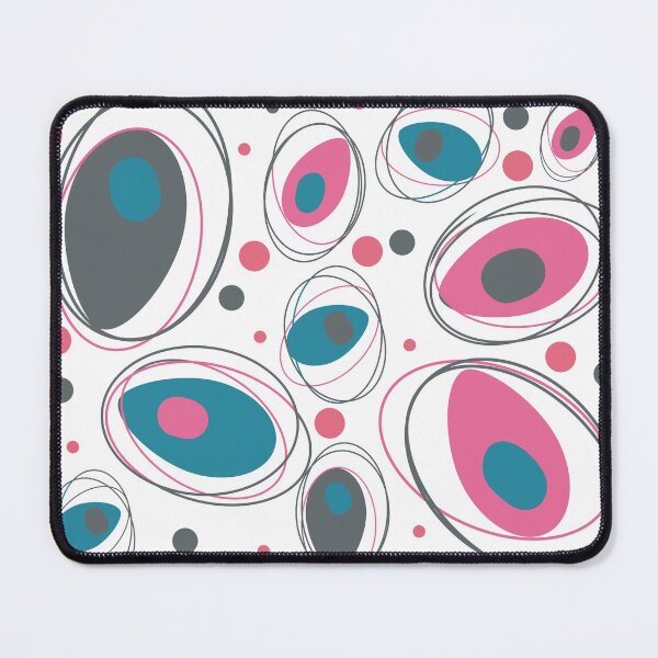 Item preview, Mid Century Modern Abstract Design Teal Gray pink Retro, MCM designed and sold by funnytshirtemp.