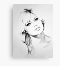 Brigitte Bardot Minimal Portrait Canvas Print