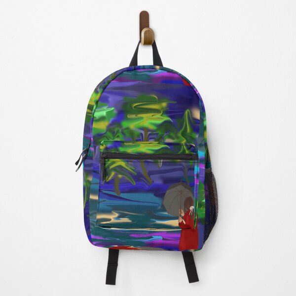 Item preview, Abstract modern girl in the woods wall art interest colourful designed and sold by Areashor.