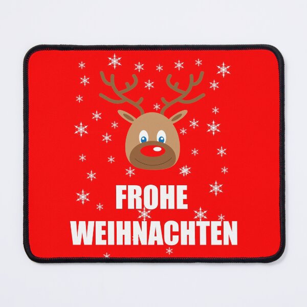 Item preview, Frohe Weihnachten German Merry Christmas Reindeer Snowflakes designed and sold by funnytshirtemp.