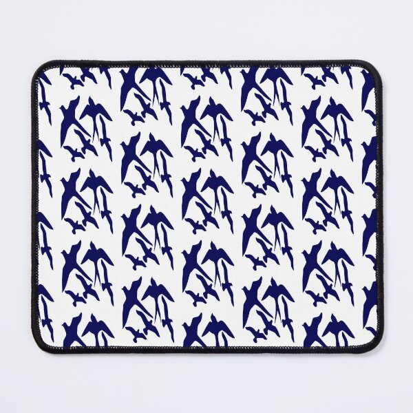 Item preview, Birder Silhouette Swallow Swift and Seagulls In Blue designed and sold by taiche.