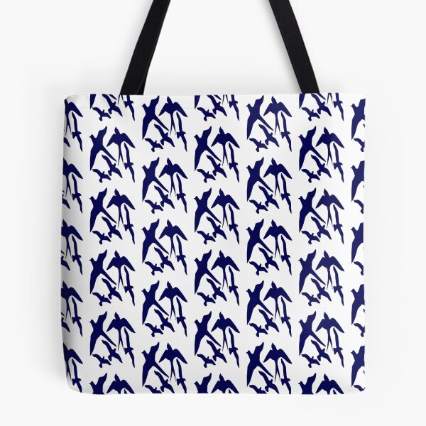 Item preview, Birder Silhouette Swallow Swift and Seagulls In Blue designed and sold by taiche.
