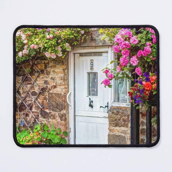 Item preview, Colorful country house with flowers designed and sold by HaleyRedshaw.
