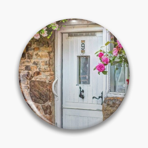 Item preview, Colorful country house with flowers designed and sold by HaleyRedshaw.