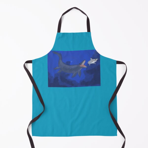 Item preview, Mosasaurus v Shark (with background) Sticker designed and sold by IngoChrist.