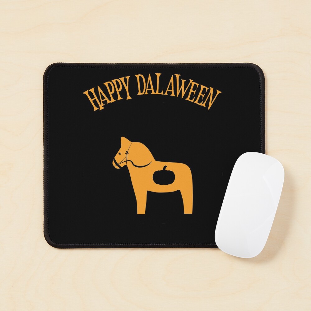 Happy Dalaween Funny Swedish Dala Horse Halloween Pumpkin Pun Meme