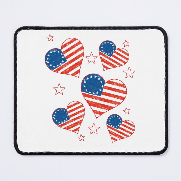 Item preview, Betsy Ross flag Hearts Distressed with 13 original colonies designed and sold by funnytshirtemp.