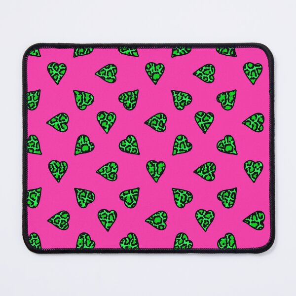 Item preview, Pink Green Leopard hearts spotted fur Animal Pattern designed and sold by funnytshirtemp.