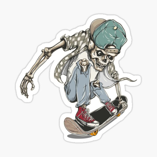 Item preview, Skate Skeleton, Illustration Style designed and sold by PhatStylez.