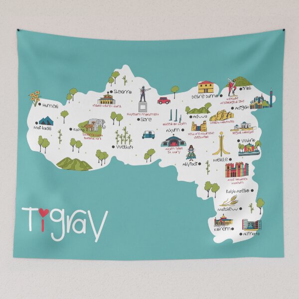 Item preview, Map of Tigray designed and sold by weyenwear.