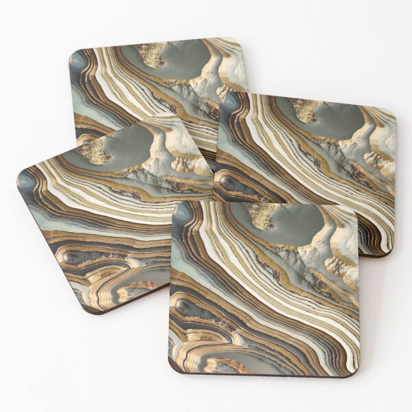 Item preview, desert, green and beige marble print designed and sold by HadeeeeL.