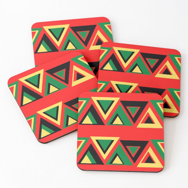 Item preview, KENTE INSPIRED TRIANGLES - RED designed and sold by HillTopView.
