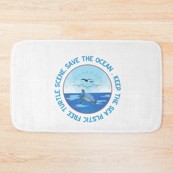 Item preview, Save The Ocean Keep The Sea Plastic Free Turtle Scene designed and sold by YasmaShop.