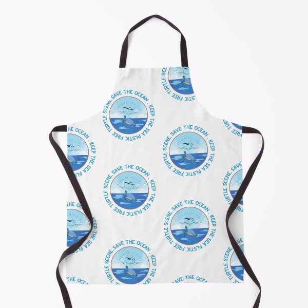 Item preview, Save The Ocean Keep The Sea Plastic Free Turtle Scene designed and sold by YasmaShop.
