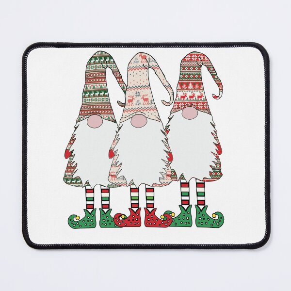Item preview, 3 Nordic Gnomes Winter Christmas Swedish Tomte Cute Elves designed and sold by funnytshirtemp.