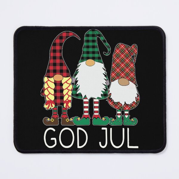 Item preview, 3 Nordic Gnomes God Jul Winter Christmas Swedish Tomte Cute Elves designed and sold by funnytshirtemp.