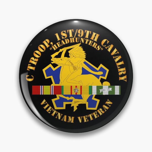 Item preview, Army - C Troop, 1st-9th Cavalry - Headhunters - Vietnam Vet w VN SVC X 300 designed and sold by Military Insignia Products.