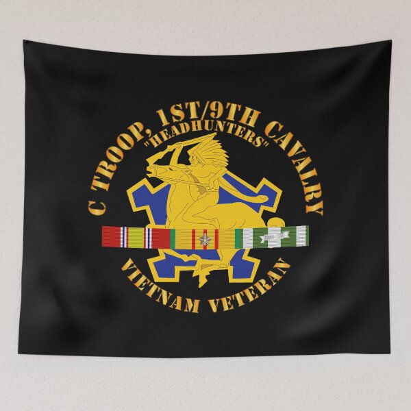 Item preview, Army - C Troop, 1st-9th Cavalry - Headhunters - Vietnam Vet w VN SVC X 300 designed and sold by Military Insignia Products.
