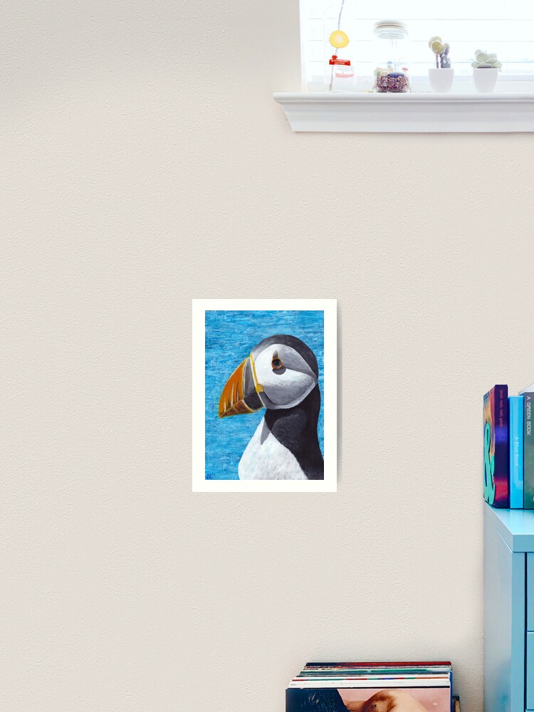 Art Print, George the puffin designed and sold by GillianAdams