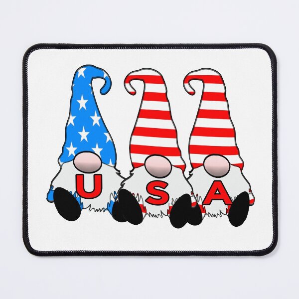 Item preview, 3 Cute Patriotic Gnomes American Flag Red White Blue USA designed and sold by funnytshirtemp.