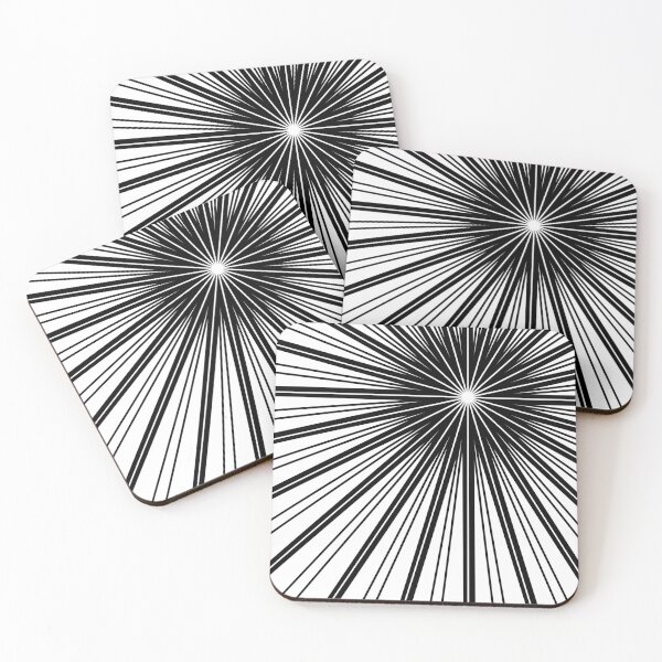 Item preview, Black and White Sunburst Art Deco - Radial Sunburst Art - Modern Abstract Geometric Art designed and sold by jacnotjac.