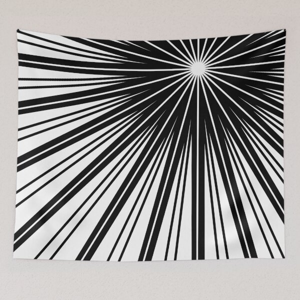 Item preview, Black and White Sunburst Art Deco - Radial Sunburst Art - Modern Abstract Geometric Art designed and sold by jacnotjac.