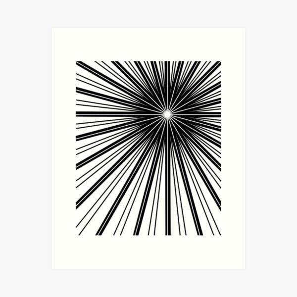 Abstract geometric pattern - black and white. Art Print