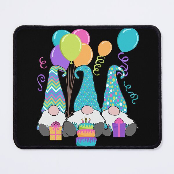 Item preview, Birthday Gnomes 3 Nordic Gnomes Birthday Cake Balloons designed and sold by funnytshirtemp.